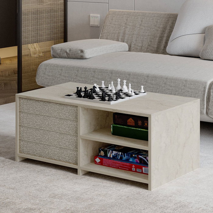 Hanah Home Gord - Travertine Juego de Mesa de Café